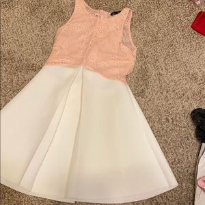 Pink and white dress